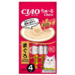Лакомство-пюре для кошек Inaba Ciao Churu Тунец магуро 14г*4шт