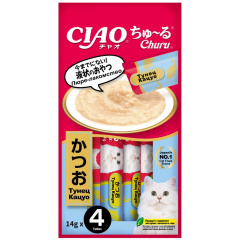 Лакомство-пюре для кошек Inaba Ciao Churu Тунец кацуо 14г*4шт