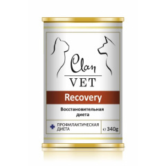 CLAN VET RECOVERY диет консервы для собак и кошек Восстановительная диета 340г CLAN VET RECOVERY диет консервы для собак и кошек Восстановительная диета 340г