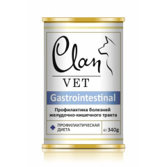 CLAN VET GASTROINTESTINAL диет консервы для собак Профилактика болезней ЖКТ 340г CLAN VET GASTROINTESTINAL диет консервы для собак Профилактика болезней ЖКТ 340г