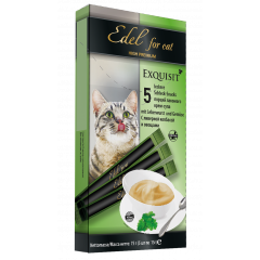 EDEL FOR CAT Лакомство Эдель Кэт Крем-суп с Ливерной колбасой и овощами для кошек 15г х 5шт