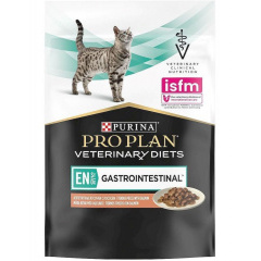 Purina Pro Plan EN GASTROINTESTINAL - Пурина паучи для кошек при лечении ЖКТ, кусочки в желе с лососем, 85 гр