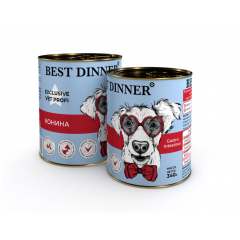 Best Dinner Exclusive Vet Profi Gastro Intestinal Бест Диннер Вет Профи гастроинтестинал консервы для собак Конина 340 гр Best Dinner Exclusive Vet Profi Gastro Intestinal Бест Диннер Вет Профи гастроинтестинал консервы для собак Конина 340 гр