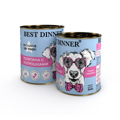 Best Dinner Exclusive Vet Profi Gastro Intestinal Бест Диннер Вет Профи гастроинтестинал консервы для собак Телятина с потрошками 340 гр Best Dinner Exclusive Vet Profi Gastro Intestinal Бест Диннер Вет Профи гастроинтестинал консервы для собак Телятина с потрошками 340 гр