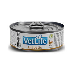 FARMINA Vet Life Natural Diet Cat Diabetic - Фармина диетический влажный корм для взрослых кошек для регуляции поступления глюкозы (при сахарном диабете) 85 гр FARMINA Vet Life Natural Diet Cat Diabetic - Фармина диетический влажный корм для взрослых кошек для регуляции поступления глюкозы (при сахарном диабете) 85 гр