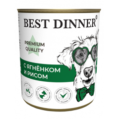 Best Dinner - Бест Диннер Premium Меню №5 для собак всех пород с ягненком и рисом 340 гр Best Dinner - Бест Диннер Premium Меню №5 для собак всех пород с ягненком и рисом 340 гр
