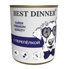 Best Dinner - Бест Диннер Super Premium Мясные деликатесы для собак всех пород с перепелкой 340 гр Best Dinner - Бест Диннер Super Premium Мясные деликатесы для собак всех пород с перепелкой 340 гр
