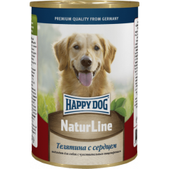 HAPPY DOG - Хеппи Дог Консервы для собак с телятиной и сердцем 410 гр HAPPY DOG - Хеппи Дог Консервы для собак с телятиной и сердцем 410 гр