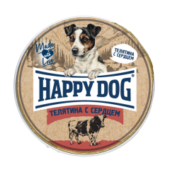 HAPPY DOG - Хеппи Дог Консервы паштет для собак с телятиной и сердцем 125 гр HAPPY DOG - Хеппи Дог Консервы паштет для собак с телятиной и сердцем 125 гр