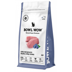 BOWL WOW Боул Воу сухой корм для котят с курицей и черникой BOWL WOW Боул Воу сухой корм для котят с курицей и черникой
