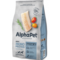 AlphaPet Superpremium MONOPROTEIN АльфаПет сухой корм для собак средних и крупных пород из белой рыбы AlphaPet Superpremium MONOPROTEIN АльфаПет сухой корм для собак средних и крупных пород из белой рыбы