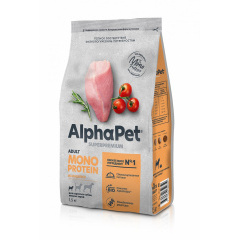 AlphaPet Superpremium MONOPROTEIN АльфаПет сухой корм для собак мелких пород с индейкой AlphaPet Superpremium MONOPROTEIN АльфаПет сухой корм для собак мелких пород с индейкой