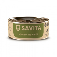 SAVITA консервы для кошек и котят "Нежный кролик" 100 гр