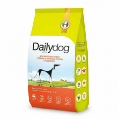 Dailydog сухой полнорационный монобелковый корм для взрослых собак средних и крупных пород с индейкой 
