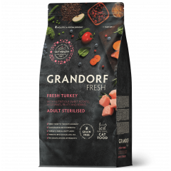 GRANDORF FRESH Грандорф Фрэш корм для стерилизованных кошек свежее мясо индейки с бататом