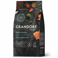 GRANDORF FRESH Грандорф Фрэш корм для стерилизованных кошек свежее филе лосося с бататом