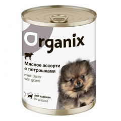 Organix консервы для щенков Мясное ассорти с потрошками 400 гр Organix консервы для щенков Мясное ассорти с потрошками 400 гр