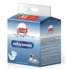Cliny Клини Подгузники для собак 15-30 кг размер XL (7шт)