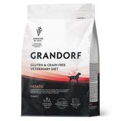 Grandorf VET Hepatic Полнорационный диетический сухой корм для собак, предназначенный для поддержания функции печени при хронической печеночной недостаточности и при избыточном накоплении меди в печени. Grandorf VET Hepatic Полнорационный диетический сухой корм для собак, предназначенный для поддержания функции печени при хронической печеночной недостаточности и при избыточном накоплении меди в печени.