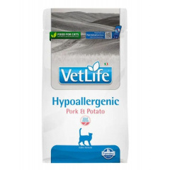 FARMINA Vet Life Cat Hypoallergenic Pork & Potato сухой диетический корм для взрослых кошек при пищевой аллергии со свининой и картофелем FARMINA Vet Life Cat Hypoallergenic Pork & Potato сухой диетический корм для взрослых кошек при пищевой аллергии со свининой и картофелем