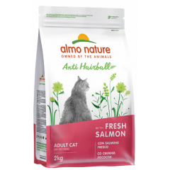  Almo Nature HOLISTIC  - Альмо Натюр сухой корм для взрослых кошек со свежим лососем для выведения шерсти из желудка