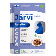 Jarvi Ярви пауч для кошек с чувствительным пищеварением кусочки в соусе со вкусом кролика