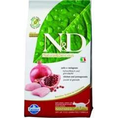 FARMINA N&D Cat Chicken&Pomegranate Neutered Фармина Корм для стерилизованных кошек беззерновой курица с гранатом 10 кг